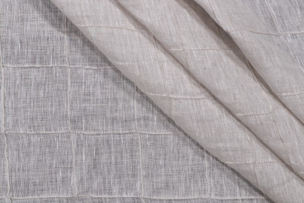 P Kaufmann Selina Sheer Linen Drapery Fabric in Tumbleweed