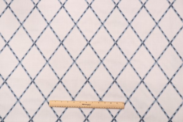 Click for 1.13 Yards Waverly Trade Winds Emb Woven Embroidered Decorator Fabric in Porcelain Waverly Trade Winds Emb Woven Embroidered Decorator Fabric in Porcelain