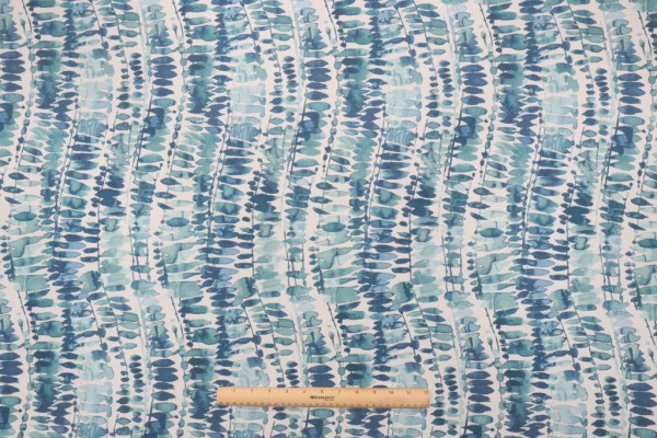PK Lifestyles Watermark Printed Polyester Outdoor Fabric in Aquatic