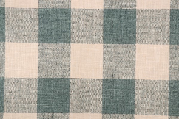 P Kaufmann New Check Please Woven Upholstery Fabric in Blue Spruce