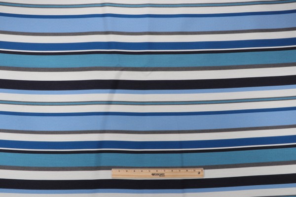 Arc Com Sonata Stripe 63060-11 Woven Outdoor Fabric in Ocean 