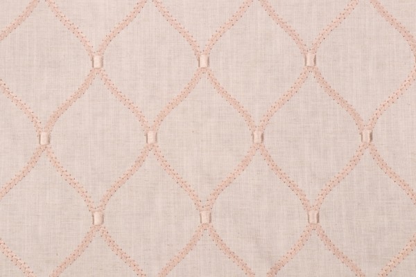 Williamsburg Deane Embroidery Drapery Fabric in Blush