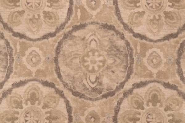 PK Lifestyles Celestial Orb Printed Textured Drapery Fabric in Driftwood