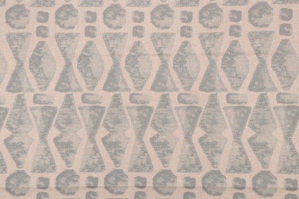 Lacefield Juju- Danish Linen Printed Cotton Blend Drapery Fabric in Swedish Blue