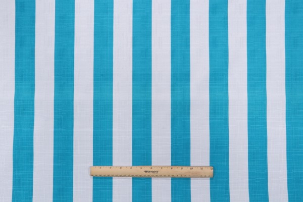Richloom Classic Stripe Printed Polyester Outdoor Fabric in Turquoise