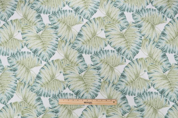 Hamilton Costa Rica Printed Cotton Drapery Fabric in Seaspray 