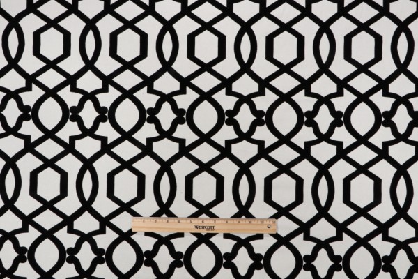 Iman Home Sultana Lattice Flocked Drapery Fabric