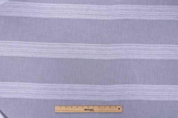 Suzanne Stripe Sheer Woven Drapery Fabric in Ice