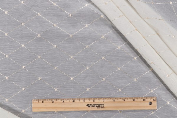 Click for 2.38 Yards Neave Sheer Woven Drapery Fabric in Ivory Neave Sheer Woven Drapery Fabric in Ivory