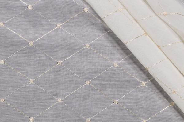 Click for 2.38 Yards Neave Sheer Woven Drapery Fabric in Ivory Neave Sheer Woven Drapery Fabric in Ivory