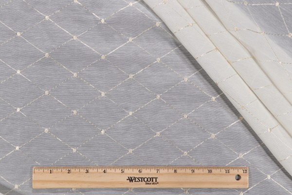 Click for 1.25 Yards Neave Sheer Woven Drapery Fabric in Ivory Neave Sheer Woven Drapery Fabric in Ivory