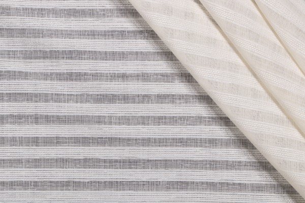 Click for 1.13 Yards Lennon Stripe Sheer Drapery Fabric in Ivory Lennon Stripe Sheer Drapery Fabric in Ivory