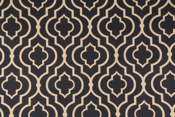 Donetta Twill in Ink (black) Printed Cotton Drapery Fabric by Mill Creek