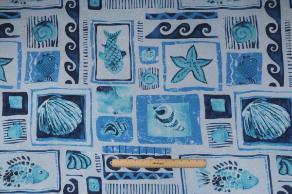 Richloom Waterway Printed Polyester Outdoor Fabric in Marine