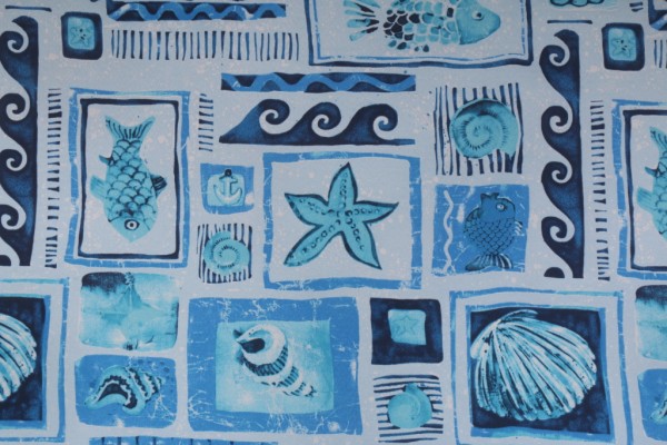 Richloom Waterway Printed Polyester Outdoor Fabric in Marine