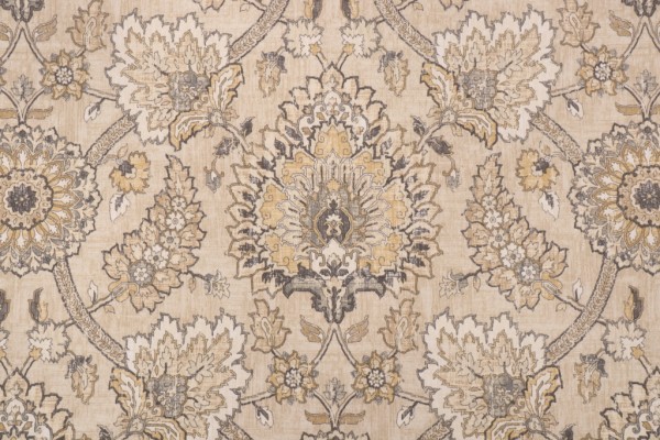 Waverly Castleford Sun N Shade Printed Polyester Outdoor Fabric in Sterling