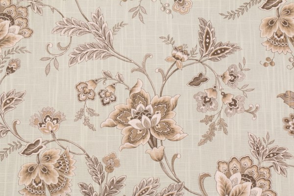 Mill Creek Silverdale Printed Cotton Drapery Fabric in Seaspray