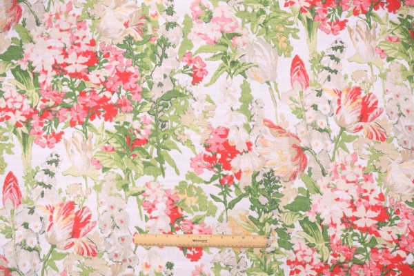 PK Lifestyles Summer Ready Printed Cotton Blend Drapery Fabric in Garden