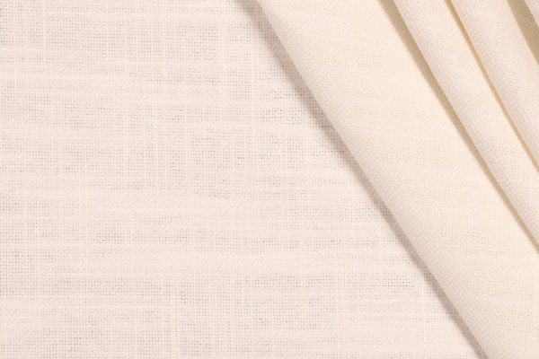 PK Lifestyles Desmond Solid Printed Cotton Blend Drapery Fabric in Vanilla