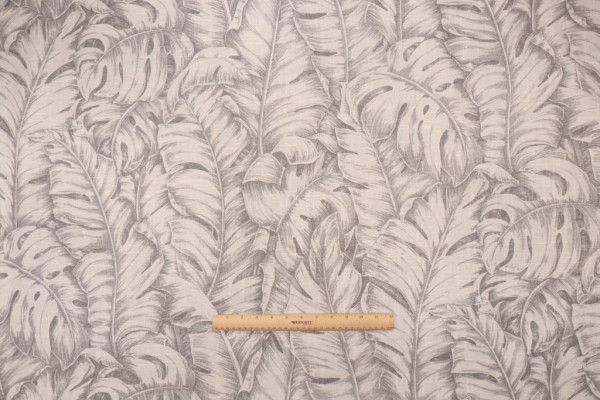 Tommy Bahama Jungle Love Printed Linen Blend Drapery Fabric in Dove