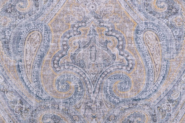 P Kaufmann Spanish Flair Printed Cotton Drapery Fabric in Geyser