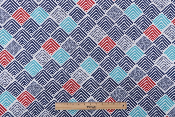 Richloom Belk Printed Polyester Outdoor Fabric in Nautical
