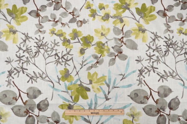 Click for 2.75 Yards Richloom Gazebo Printed Linen Blend Drapery Fabric in Citrus Richloom Gazebo Printed Linen Blend Drapery Fabric in Citrus