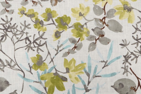Click for 2.75 Yards Richloom Gazebo Printed Linen Blend Drapery Fabric in Citrus Richloom Gazebo Printed Linen Blend Drapery Fabric in Citrus