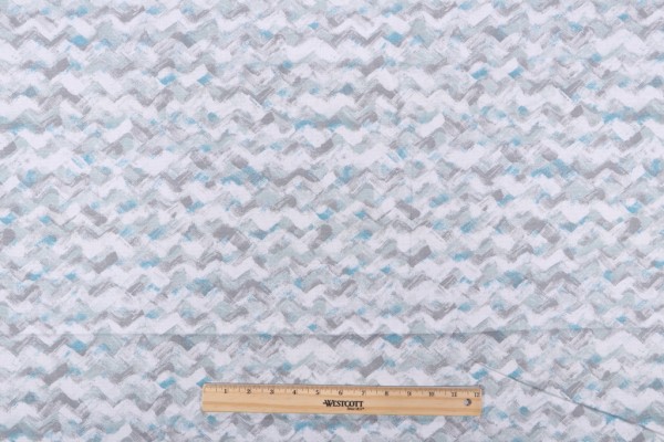 Mill Creek Brushstroke Printed Cotton Drapery Fabric in Jadestone