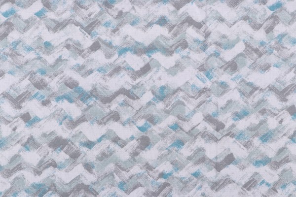 Mill Creek Brushstroke Printed Cotton Drapery Fabric in Jadestone