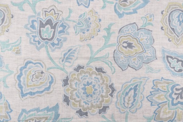 Richloom Calypso Floral Printed Drapery Fabric in Mystic