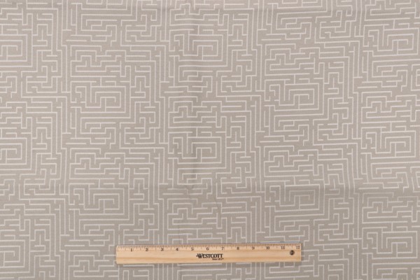 Puzzled Woven Upholstery Fabric in Khaki
