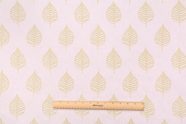 PK Lifestyles Elm Embroidery Decorator Fabric in Leaf