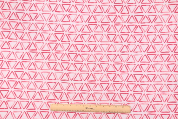 Waverly Painted Triangles Printed Cotton Drapery Fabric in In Bloom