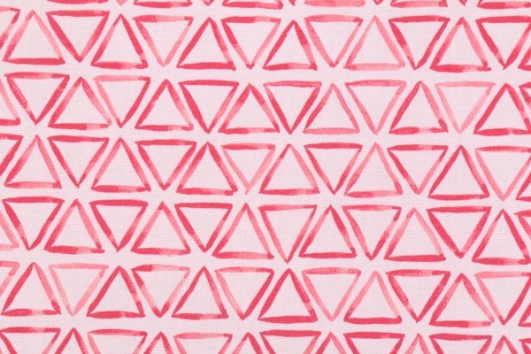 Waverly Painted Triangles Printed Cotton Drapery Fabric in In Bloom