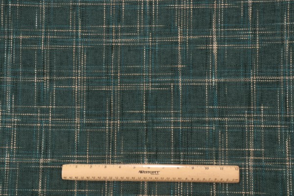 PK Lifestyles Hampton Plaid Woven Upholstery Fabric in Juniper (India)