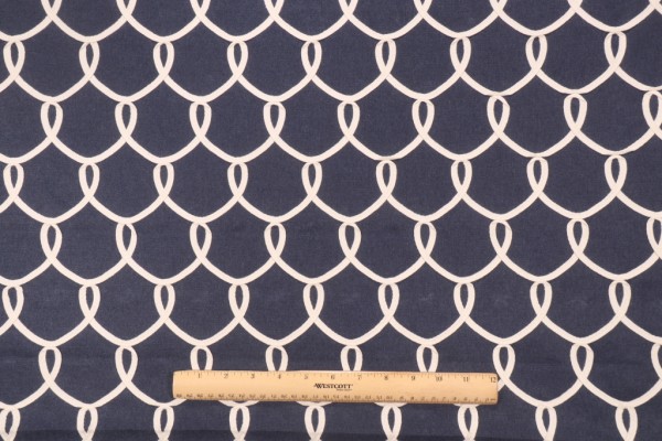 Waverly Penelope Emb Embroidered Decorator Fabric in Indigo