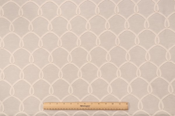 Click for 0.88 Yards Waverly Penelope Emb Embroidered Decorator Fabric in Cloud Waverly Penelope Emb Embroidered Decorator Fabric in Cloud