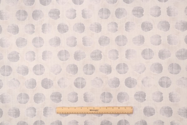 Ellen Degeneres Selva Spots Printed Cotton Drapery Fabric in Smoke