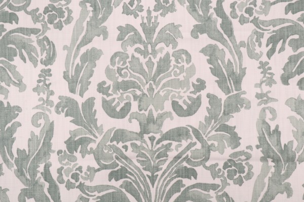 Click for 0.63 Yards Lacefield Coribel-Chatham White Printed Cotton Blend Drapery Fabric in Eucalyptus Lacefield Coribel-Chatham White Printed Cotton Blend Drapery Fabric in Eucalyptus