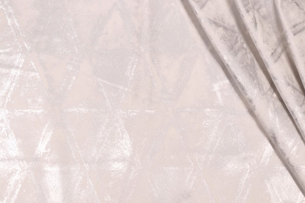 Covington Sunbeam Printed Velvet Decorator Fabric in 90-Silver