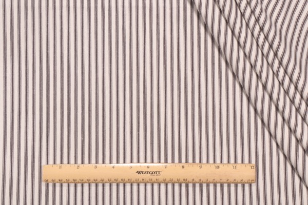 Covington Woven Ticking Decorator Fabric in 93-Black