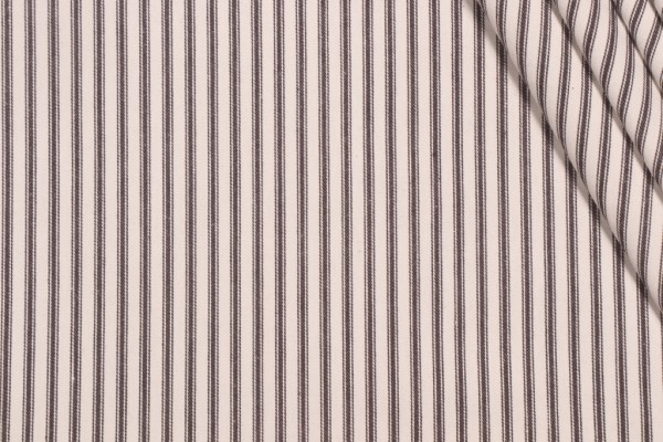 Covington Woven Ticking Decorator Fabric in 93-Black