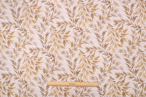 Tommy Bahama Bimini Beach Printed Cotton Twill Drapery Fabric in Lemongrass