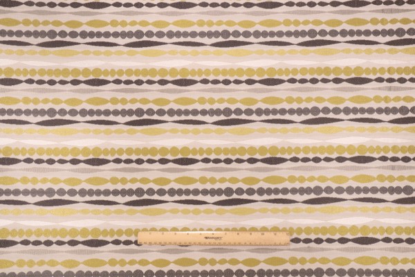 Mod Stripe Woven Upholstery Fabric in Lime