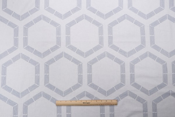 Valiant Fabrics Elixir Embroidered Drapery Fabric in Nautic