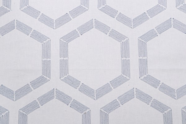 Valiant Fabrics Elixir Embroidered Drapery Fabric in Nautic