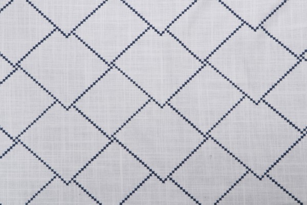 Valiant Fabrics Illuminate Embroidered Drapery Fabric in Nautic
