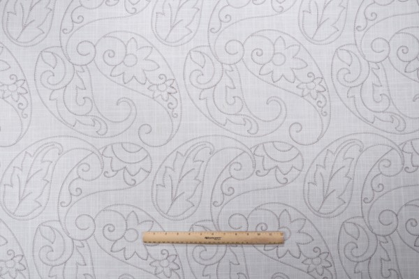 Valiant Fabrics Tristan Embroidered Drapery Fabric in Natural
