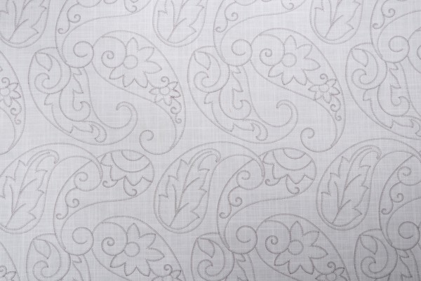 Valiant Fabrics Tristan Embroidered Drapery Fabric in Natural